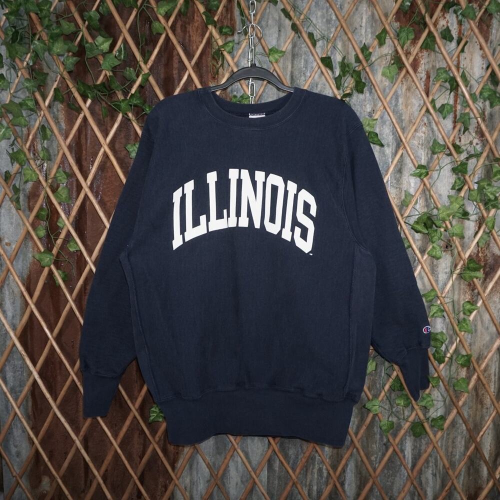 XL - Vintage Y2K Champion Sweatshirts illinois university